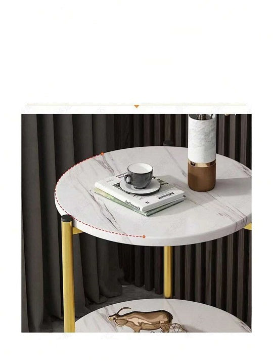 Side Table Sofa End Bedside Nightstand Gold Sideboard Cormac
