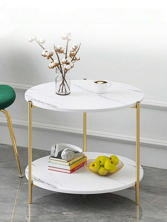 Side Table Sofa End Bedside Nightstand Gold Sideboard Cormac
