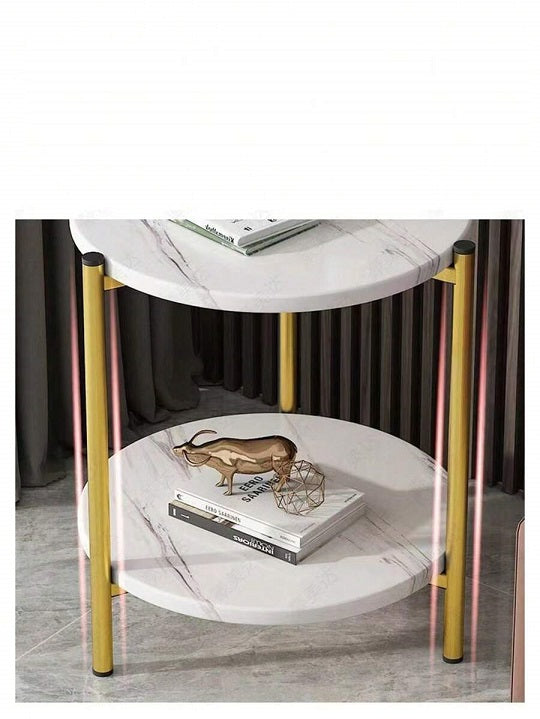 Side Table Sofa End Bedside Nightstand Gold Sideboard Cormac