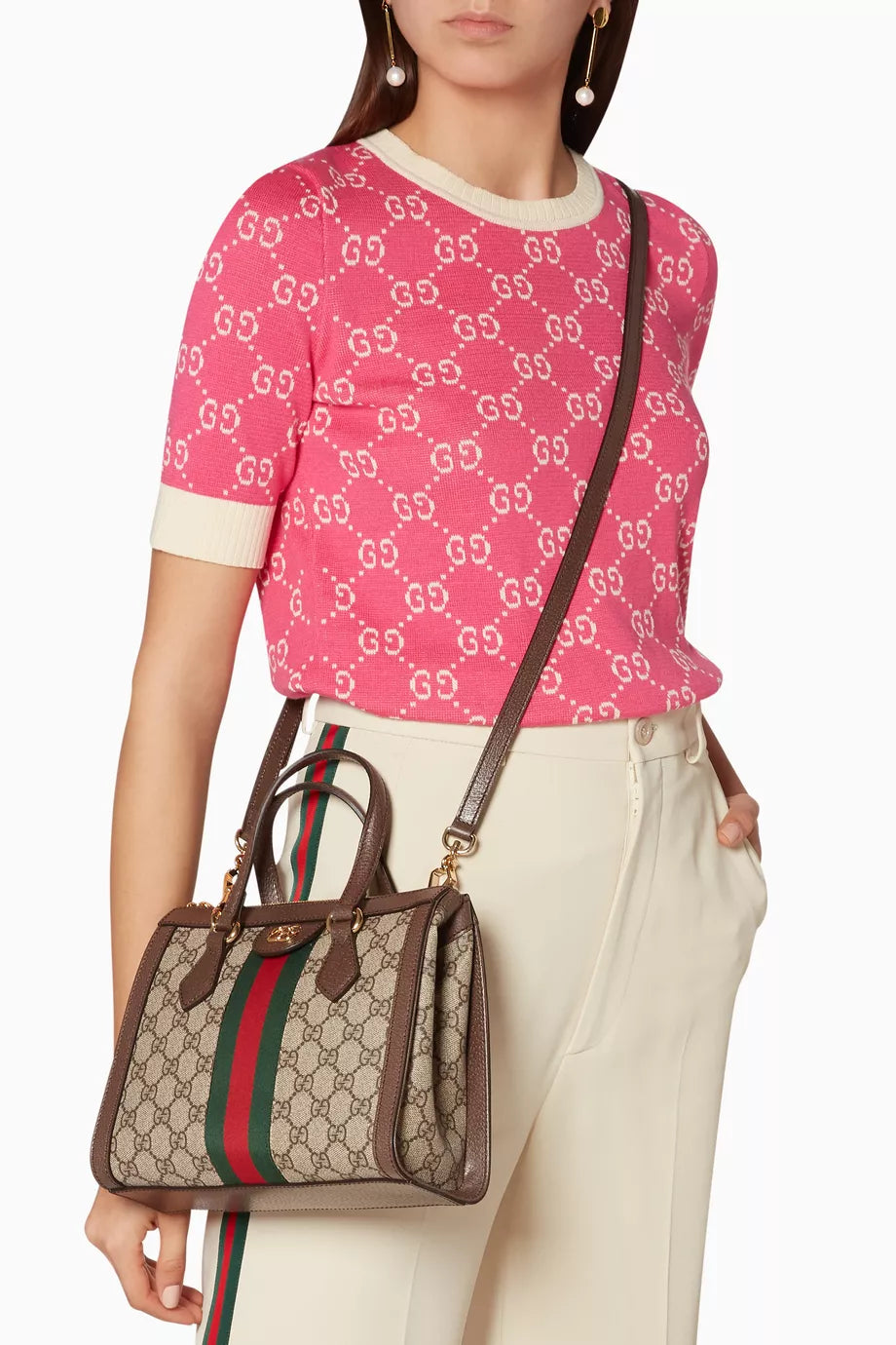 Fashionable Printed Letter Design Trendy Shoulder Bag Minimalist Women's Crossbody Bag