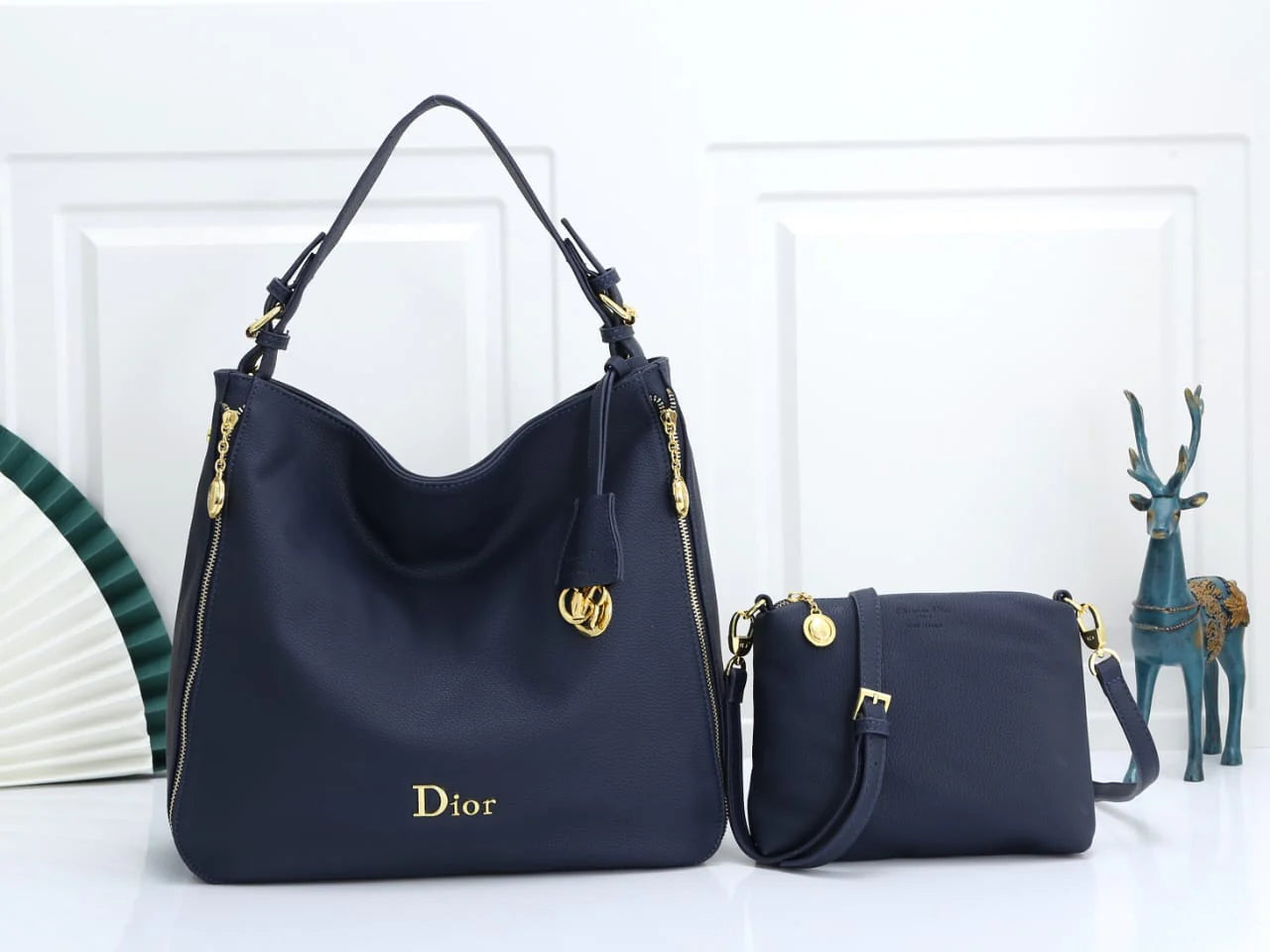 2-Piece Leather Bag Set – Shoulder & Crossbody