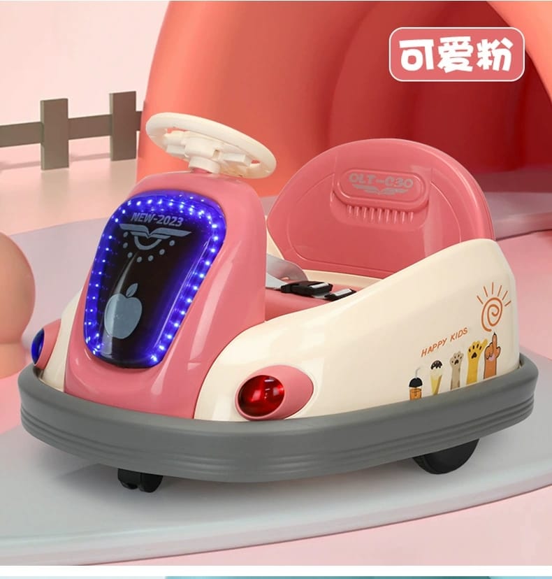 Electric Ride-On Car - 380 Degree - Suitable for Children Aged 1 to 5 - Unisex - Plastic - No Assembly Required - 70cm x 55cm x 50cm - 25kg - 50cm Width - 60cm Height