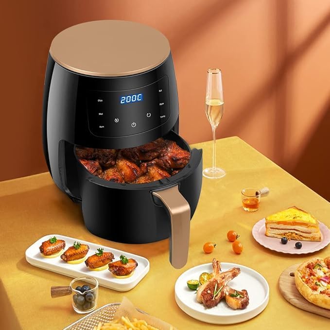 Air Fryer Black 6L Multifunctional Digital Touch Air Fryer,Air Fryer Black (2400, Watts)