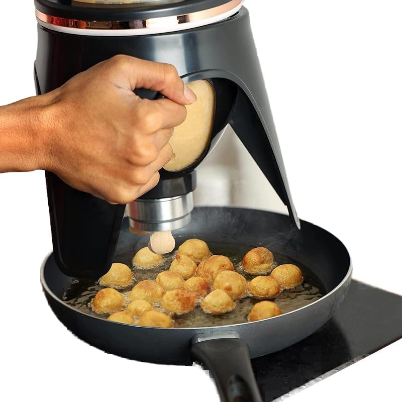 Electric Sweet Dumpling, Luqaimat, Loqumat Al Kadey And Sweet Ball Maket With Digital Screen Counter, On And Off Switch And Easy To Clean - 1 Liter Black
