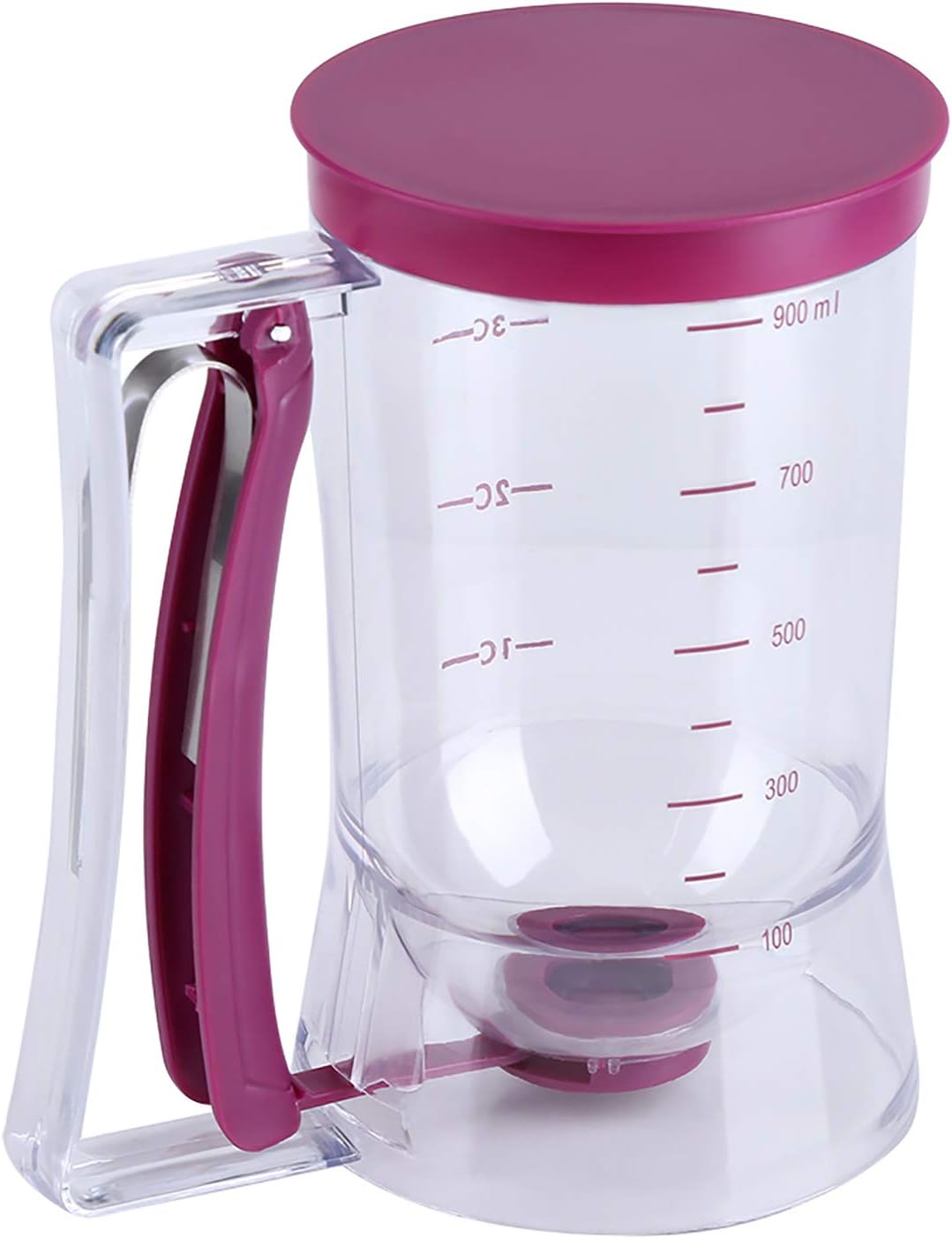 Cake Dough Dispenser, Dough Scoop 900 ml, Dough Scoop for Pancakes, 17 x 11 x 18.5 cm, Dough Cream Separator, Cupcake Maker with Trade Fair Label, Baking Tool for Waffles, Muffin Mixes, Crepes