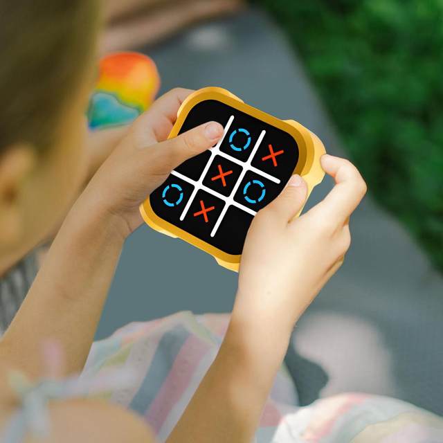 Tic-tac-toe Game 3 in 1 Handheld Puzzle Game Console Portable Travel Games for Educational and Memory Growth