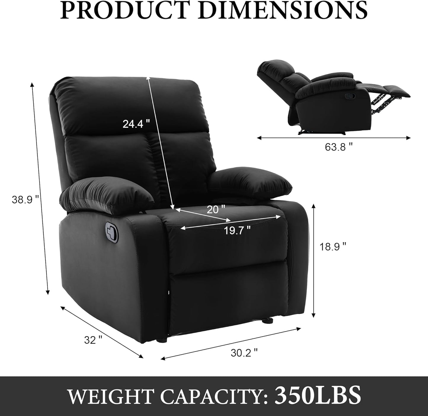 Living Room Comfortable Luxury Electric Single Leather Recliner Sofa Chair