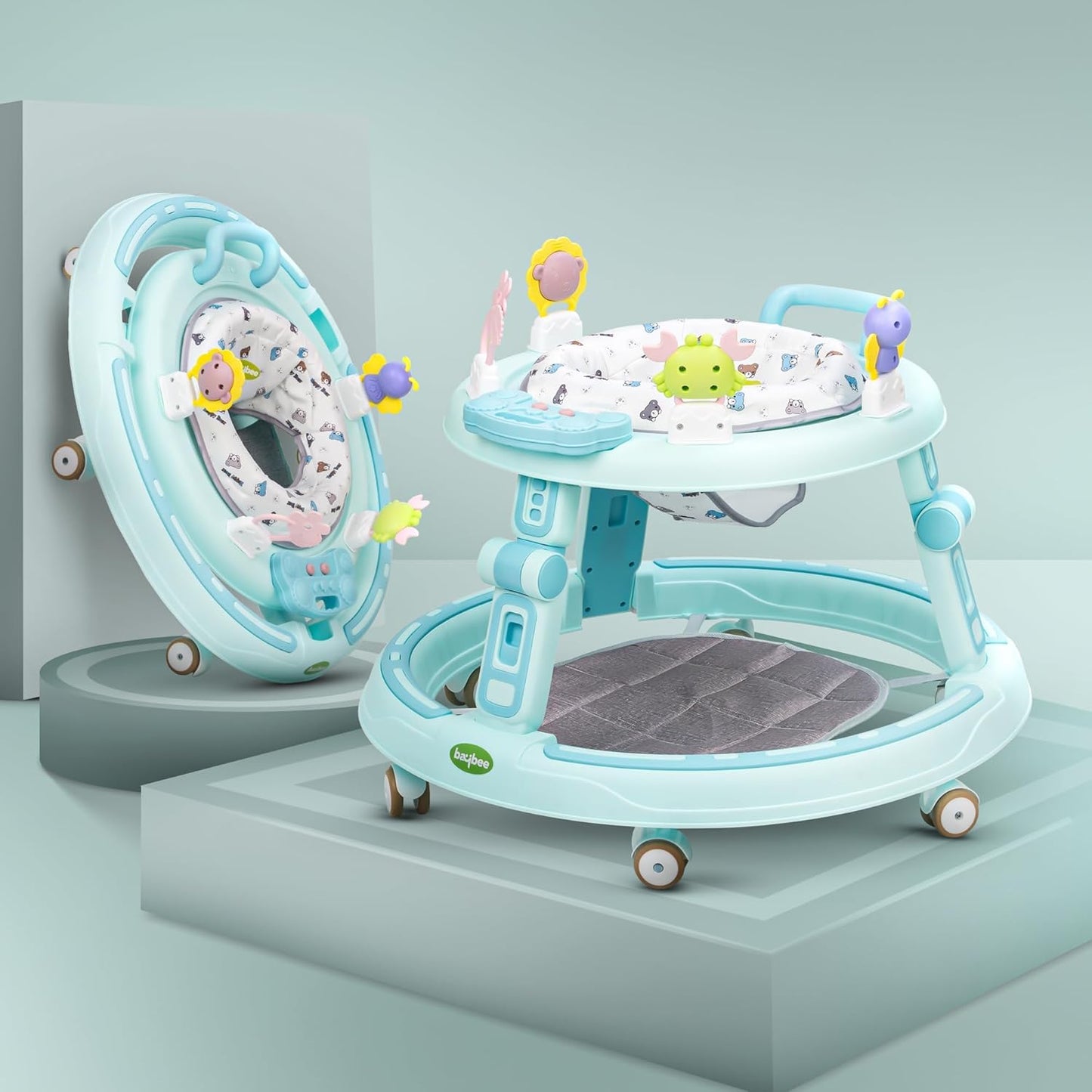 High Quality Baby Walker 4 in 1 Anti-o-leg Boy Girl Music Walker Adjustable with 6-wheel Baby Chair