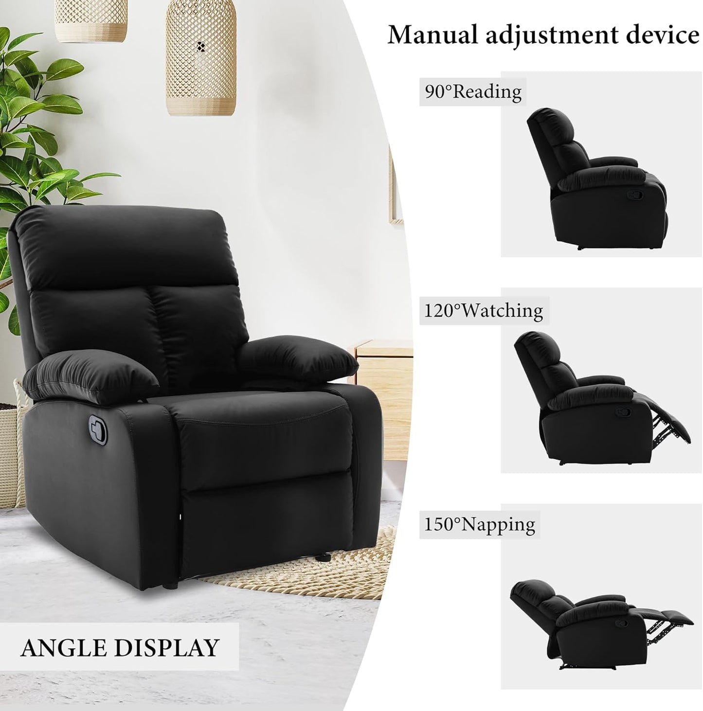 Living Room Comfortable Luxury Electric Single Leather Recliner Sofa Chair