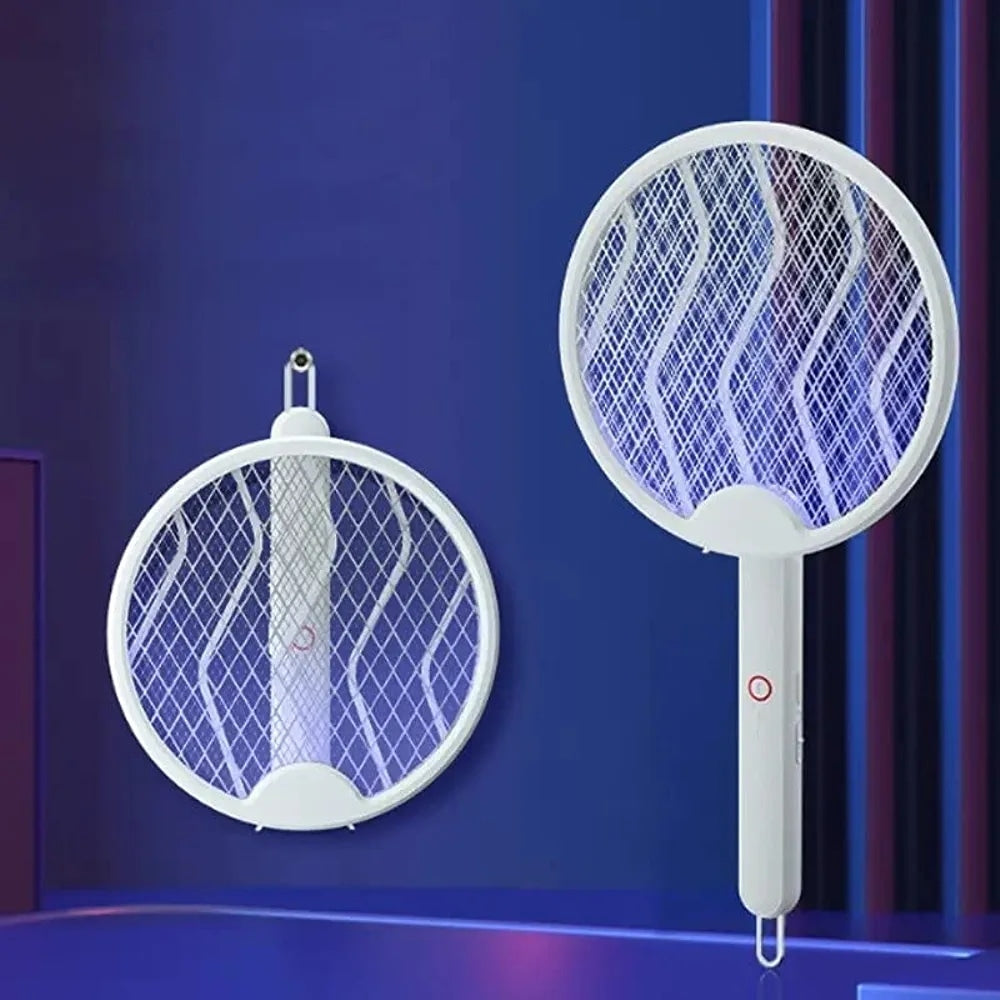 3-in-1 Smart 9.05x11.4in Foldable Rechargeable Bug Zapper,Electric Fly Swatter,Travel & Home Insect Killer,USB Charge,Safe Design