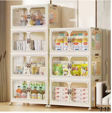 4 layer Stacking Storage Box for Household Folding Wardrobe Clothes Quilts Sorting Artifact Plastic Toy Storage Bin