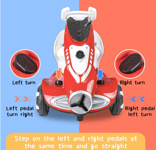 Electric Four-Wheel Kids Car | Bubble Function | 360 Degree Rotation | Cool LED Lights | Seat Belt | Safe & Comfortable