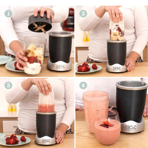 3 Packs MB1001 16OZ Replacement Cups with Lids Compatible with Magic Bullet 250W Blenders Juicer with Brush