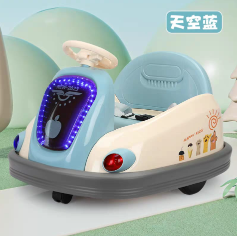 Electric Ride-On Car - 380 Degree - Suitable for Children Aged 1 to 5 - Unisex - Plastic - No Assembly Required - 70cm x 55cm x 50cm - 25kg - 50cm Width - 60cm Height
