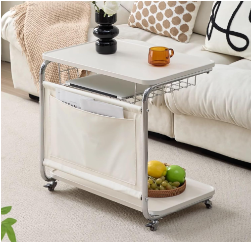 Sleek U-Design Multifunctional Rolling Table – Aescraft