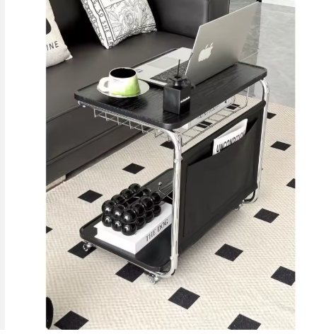 Sleek U-Design Multifunctional Rolling Table – Aescraft