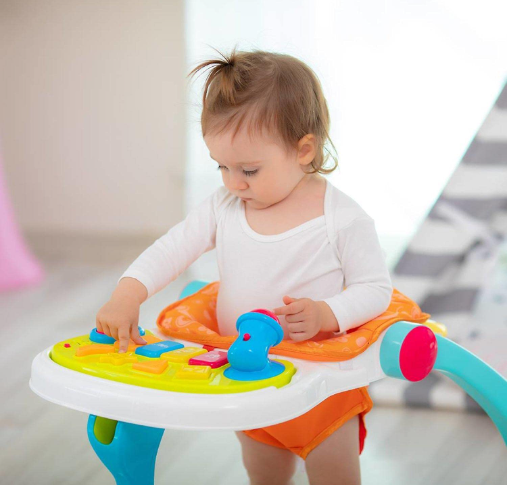 Activity Walker Sit-to-Stand,Walking Toy 4 in 1 Foldable Toddler Stand Learning Stroller, Bouncer and Walker,Early Educational Child Activity Center,Toys Gift for Toddler Boys Girls