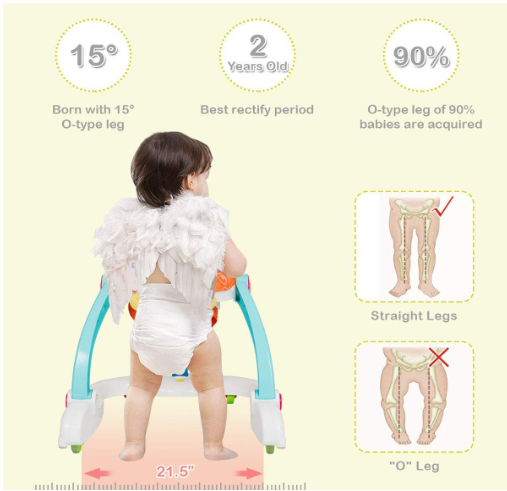 Activity Walker Sit-to-Stand,Walking Toy 4 in 1 Foldable Toddler Stand Learning Stroller, Bouncer and Walker,Early Educational Child Activity Center,Toys Gift for Toddler Boys Girls