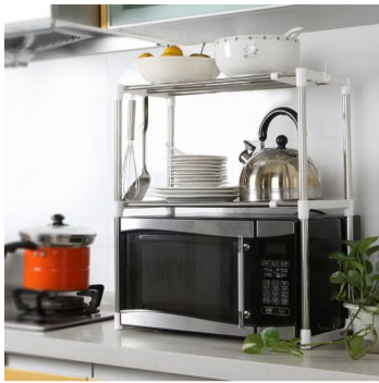 Kitchen microwave stand, Black, Microwave oven stand