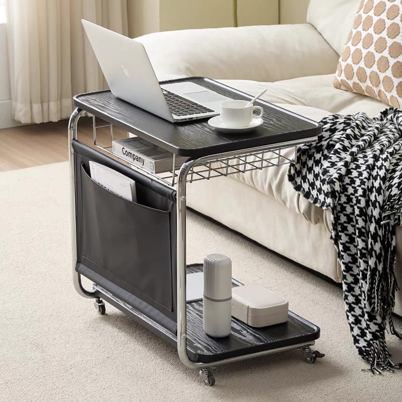 Sleek U-Design Multifunctional Rolling Table – Aescraft