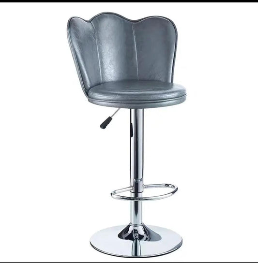Swivel Chairs Adjustable Home Kitchen PU Seat Cushion Metal Footrest Chassis Beauty Reception Stools