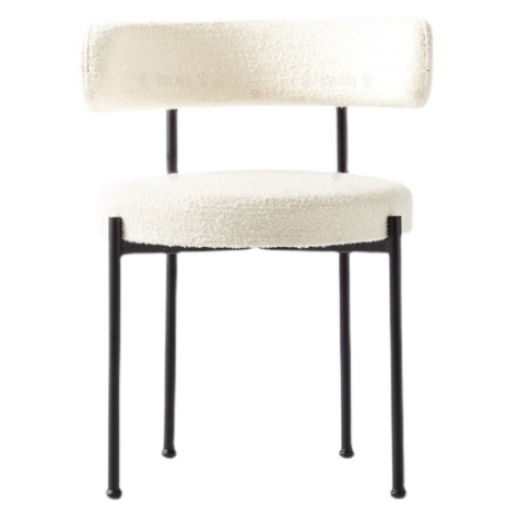 Luxurious Modern Dining Chairs - Stainless Steel Leg, Lamb Wool Single Lounge Chair for Hotel, Restaurant, and Office - High-End Living Room Seating (White)