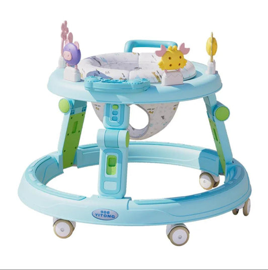 High Quality Baby Walker 4 in 1 Anti-o-leg Boy Girl Music Walker Adjustable with 6-wheel Baby Chair