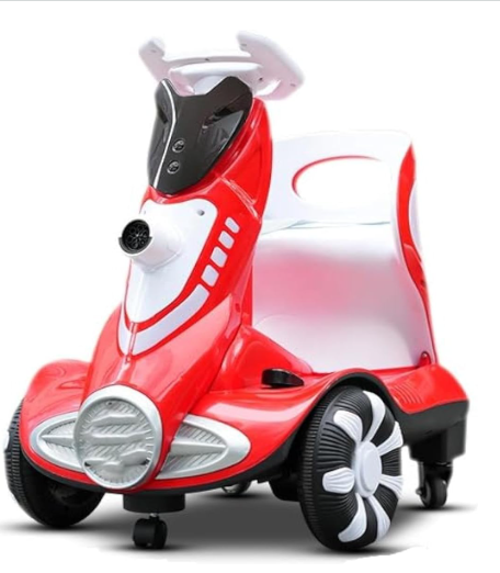 Electric Four-Wheel Kids Car | Bubble Function | 360 Degree Rotation | Cool LED Lights | Seat Belt | Safe & Comfortable