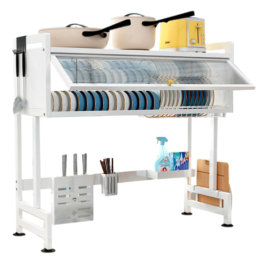 Dish Rack Over Sink Dish Drainer Drying Rack for Kitchen Counter Multifunction Organizer Storage Shelf