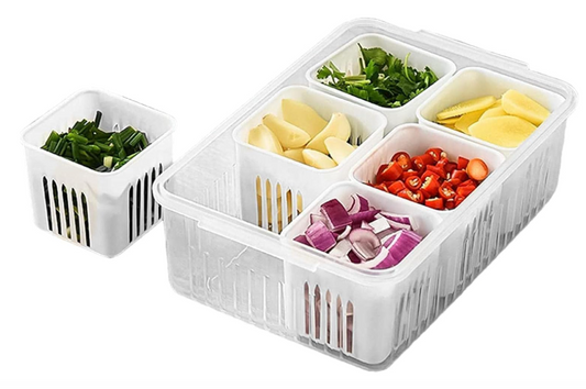 Fridge Storage Boxes Freezer Storage Containers | Vegetable Storage Containers for Refrigerator, Crisper Shelf and Kitchen Pantry, Set of 1