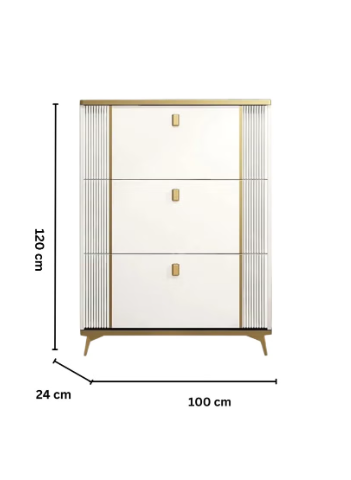 Wooden Shoe Rack to Organize the Shoes – Sturdy Shoe Cabinet with Wide Storage Capacity (Shoe Wardrobe New - White)