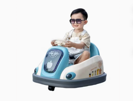 Electric Ride-On Car - 380 Degree - Suitable for Children Aged 1 to 5 - Unisex - Plastic - No Assembly Required - 70cm x 55cm x 50cm - 25kg - 50cm Width - 60cm Height