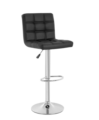 Bar Stool PU Leather Bar Chairs Swivel Barstools Rolling Stool Vanity Chair Kitchen Counter Height Island Chairs Swivel Stool with Footrest for Home Office Studio Shop SPA Salon