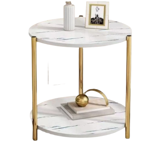 Side Table Sofa End Bedside Nightstand Gold Sideboard Cormac